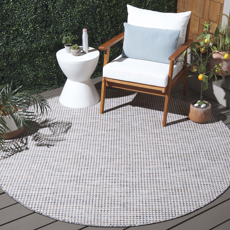 Berkhamsted Performance Indoor/Outdoor Area Rug, Round 6'7"