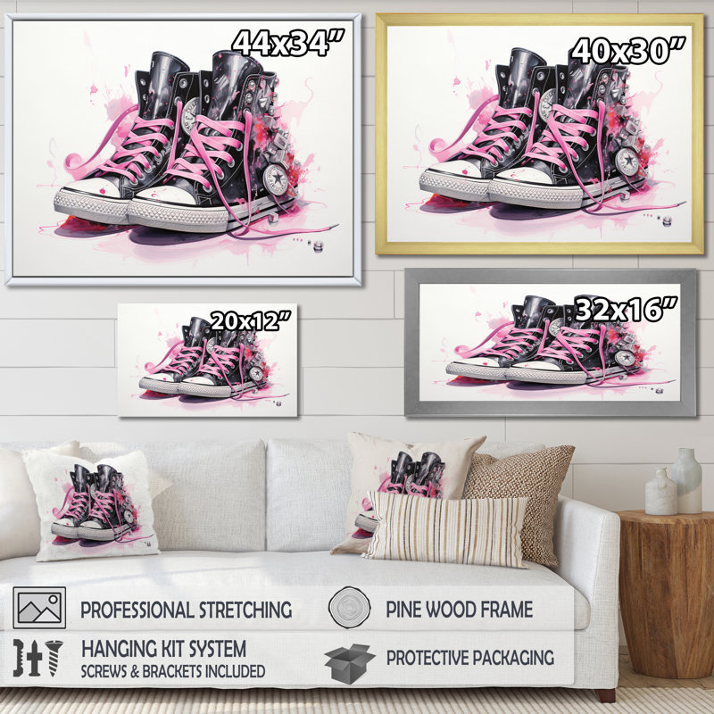 Chaussures de mode obsession - imprimé, Toile tendue, H 24 po x l 32 po x P 1 po