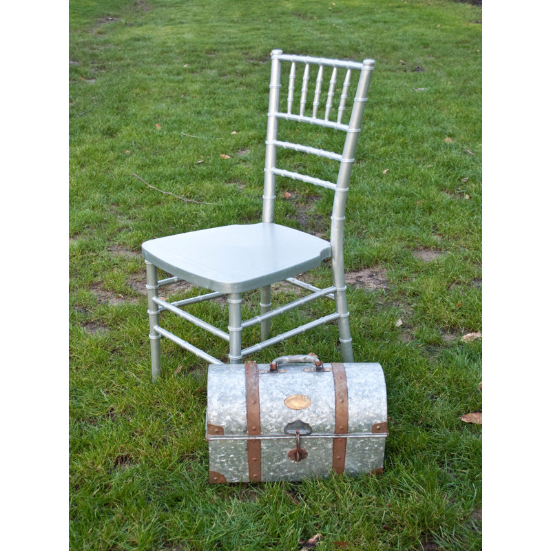 18'' H Stacking Side Chair, Silver