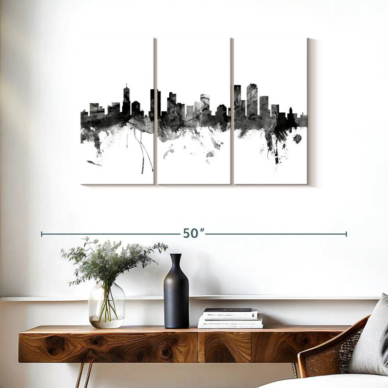 Denver Colorado Skyline IV, H 24 po x l 38 po