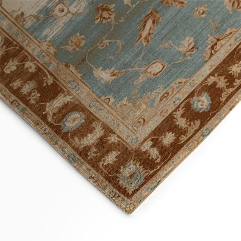 Tapis intérieur et extérieur brun Overdyed