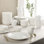 Ensemble de vaisselle 30 pièces Gibson Home Ogalla - Service pour 6 personnes - Porcelaine blanche avec bande dorée