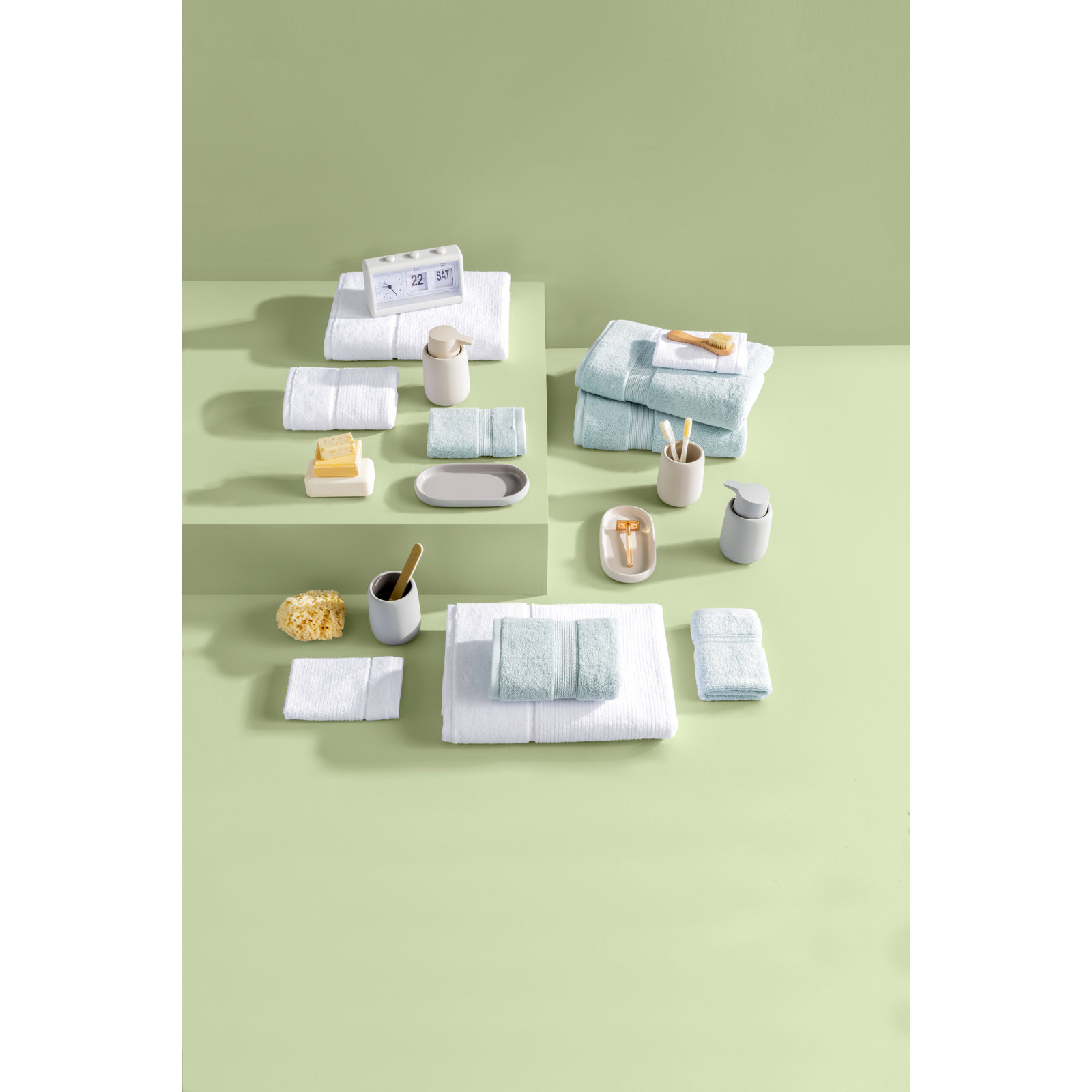 Sono Bathroom Accessory Tray, Moonbeam Cream