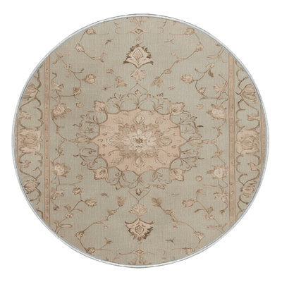 Tapis beige Tabriz lavable à la machine
