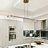Torino 39-in Integrated LED Height Adjustable ETL Certified Pendant Light with Rotating LED Disks