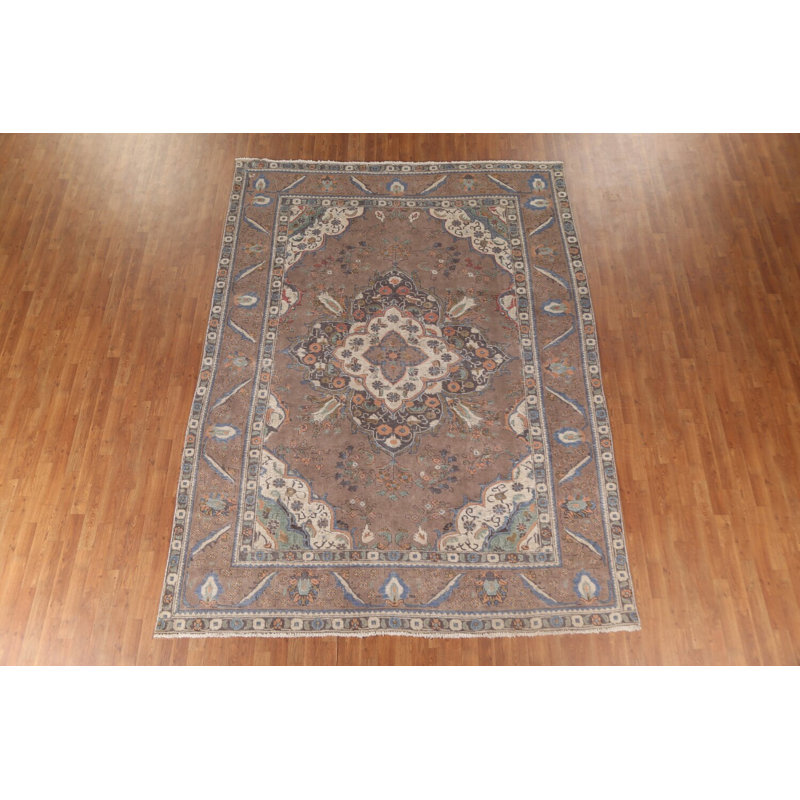 Tapis traditionnel rétro brun 8 x 11