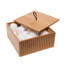 Grand contenant de rangement pour salle de bain en bambou 