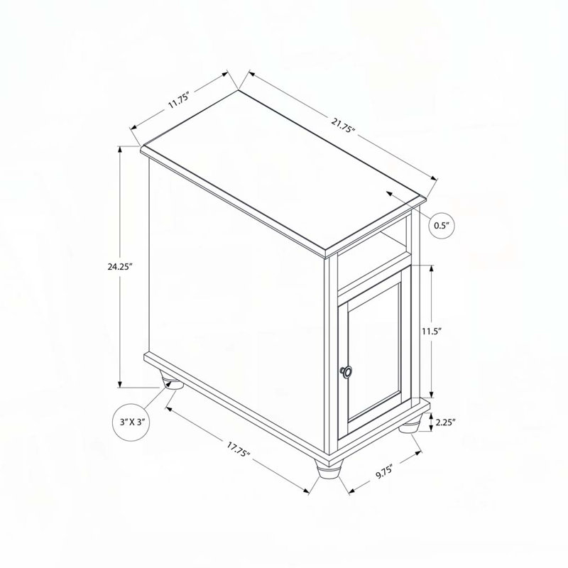 Table d'appoint avec rangement, table de bout, table d'appoint et table de chevet