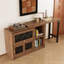 Buffet multifonctionnel extensible - Table de salle à manger convertible, couleur noyer, pour le salon et la salle à manger