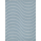 Tempo Wool Geometric Area Rug in Light Blue