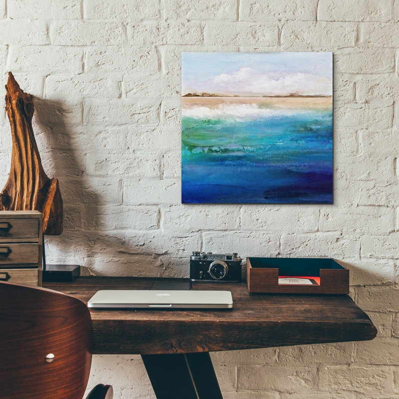 «Shoreline» par Karen Hale, acrylique, H 12 po x l 12 po x P 0,13 po