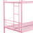Metal Bunk Bed Pink Twin Over - Modern Bedroom Space Optimization Choice, Structure For Durability, Quiet And Resting Area, High Bearing Capacity, Safe Stair Entry, Easy Assembly With Clear Guide, No-1753023844
