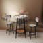 Ensemble bistro 3 pièces avec tabourets pliables, table à hauteur de comptoir-800240419