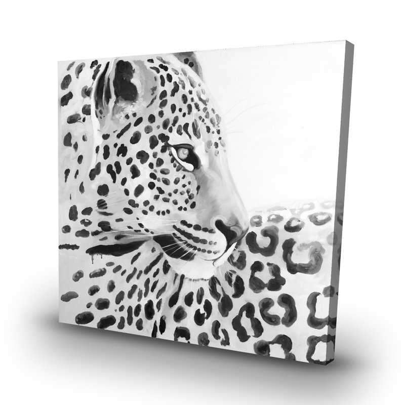 Beautiful leopard - 32"x32" art on canvas