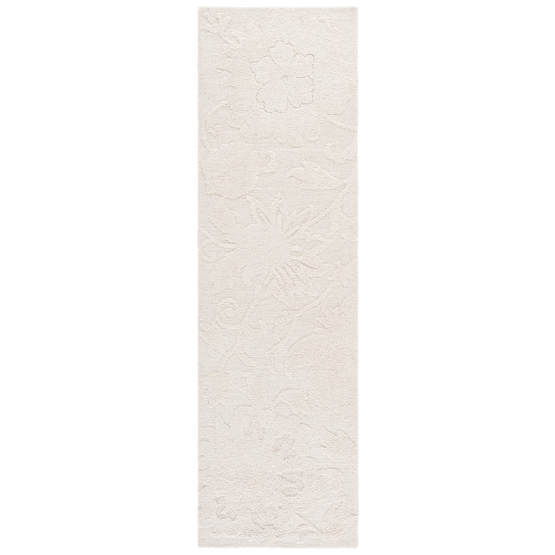 Blossom Hand Tufted Wool; Cotton Floral Indoor Rug, Runner 2'3" x 8'