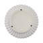 Bol décoratif en céramique nervurée avec finition mate pour la décoration intérieure - Pièce décorative moderne pour tables de salle à manger, tablettes ou bol de présentation - 12 po, blanc