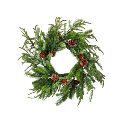 20" Natural Touch Norfolk & Spruce Wreath
