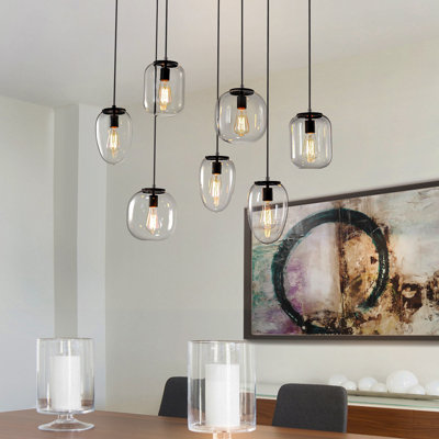 7-Light Kitchen Island Cluster Pendant