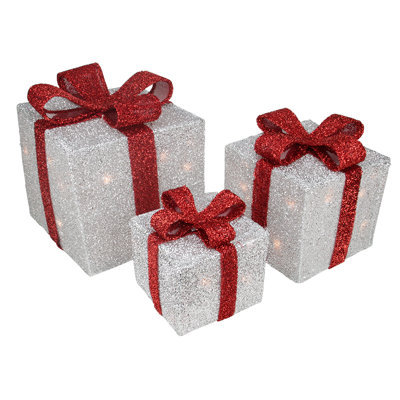 Coffret cadeau argenté