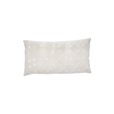 Grace Lucknow Lumbar Pillow Cover Natural Linen