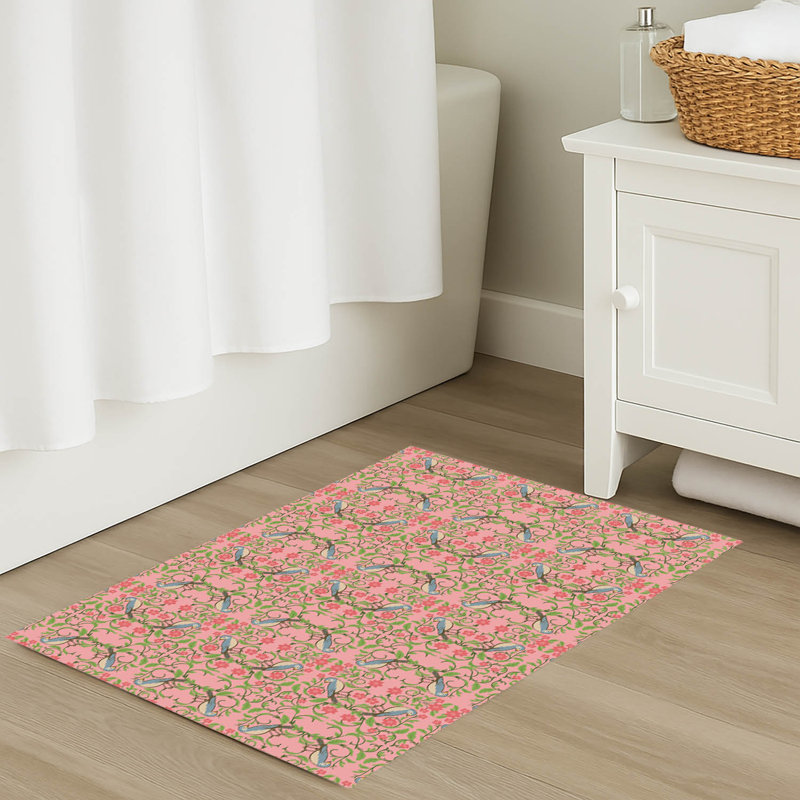 Tapis de bain Myah, Rectangle - L 34 po x l 21 po, Pink