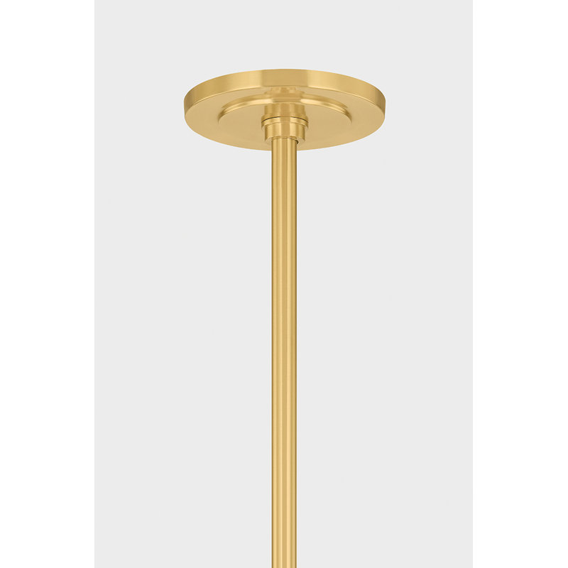 Levin Chandelier in Aged Brass, 6 Lights, 21.25" H x 54" W x 54" D