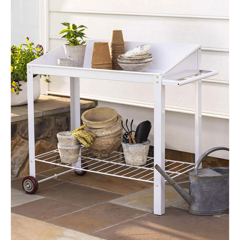 Arlmont & Co. Knauber Multipurpose Metal Potting Bench | Wayfair