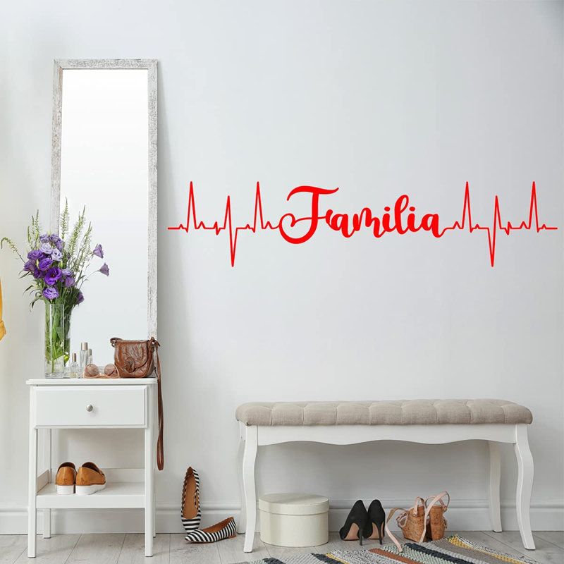Décalcomanie murale Familia, Rouge, H 5 po x l 20 po