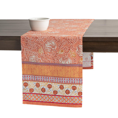 Maison d'Hermine Harvest Festival 100% Cotton Table Runner - Single Layer - 14.5" x 108"