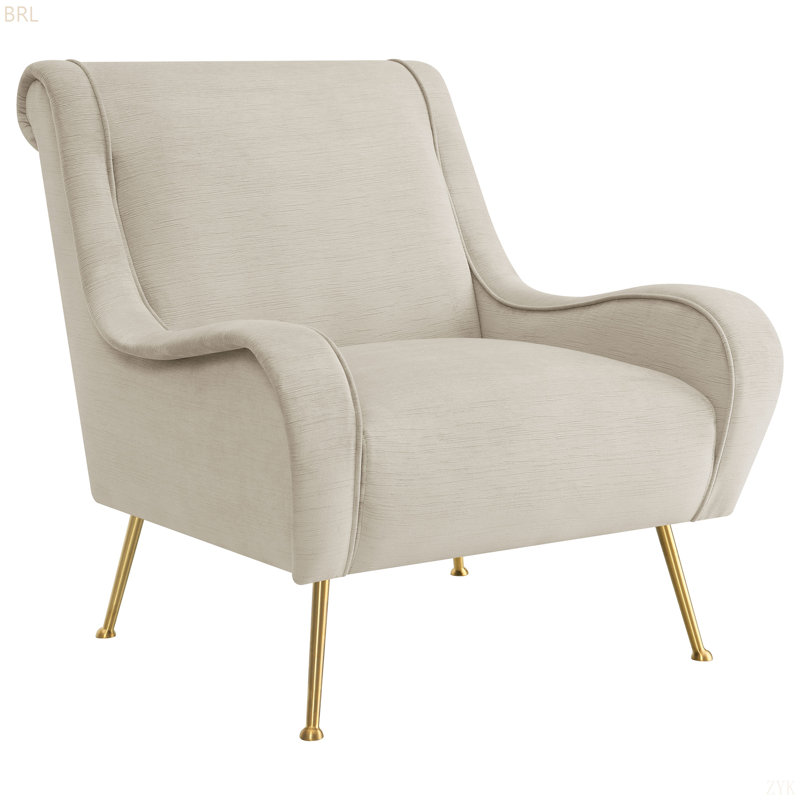 Fauteuil d'appoint à coussin serré Lundy Stone, Doré