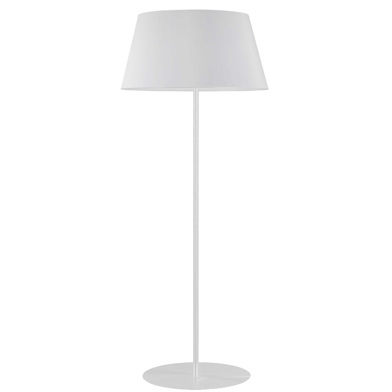 Lampe sur pied 1 lumière Gretchen, Blanc mat