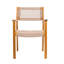 2 chaises de salle à manger tressées brunes - tissage en bois et corde pour une expérience d'assise confortable