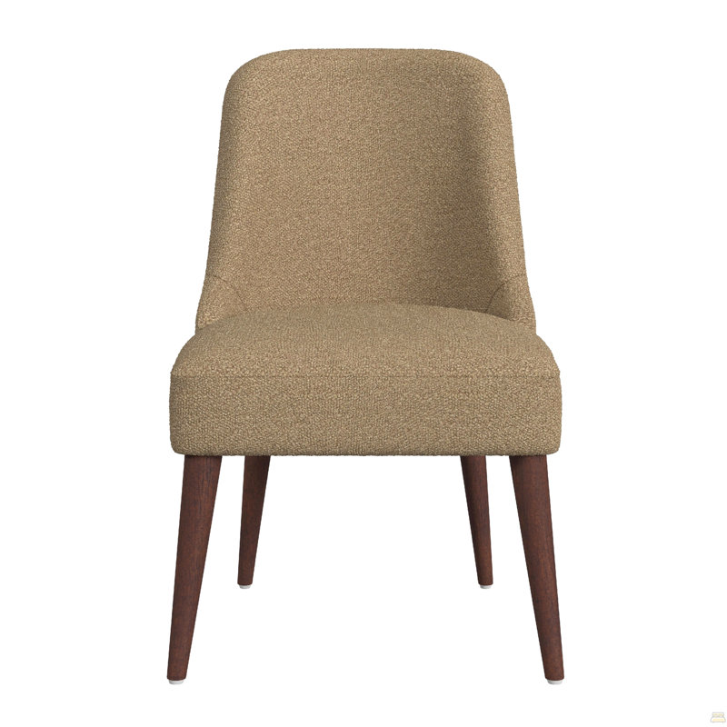 Chaise de salle à manger avec pieds fuselés ambre foncé