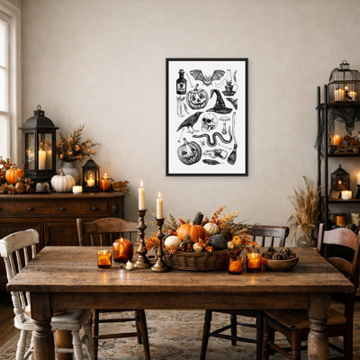 «Spooky Halloween Art» par Yevheniia Lytvynovych, reproduction d'art sur toile encadrée