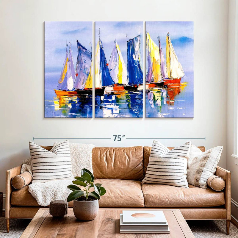 Mehar Regatta Boats, 42" H x 65" W