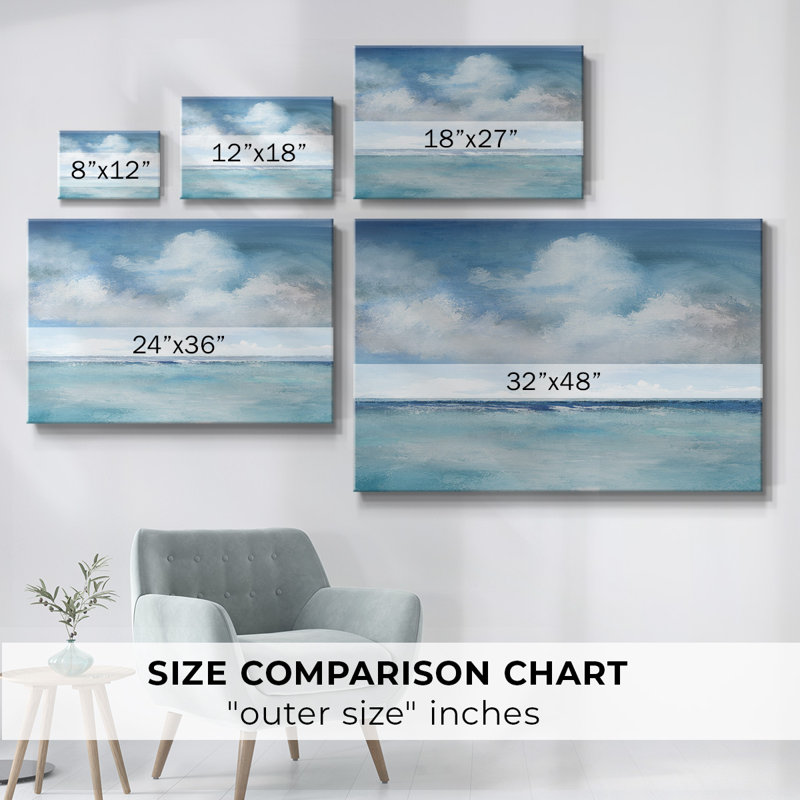 Caribbean Clouds-Gallery Wrapped Canvas, 12" H x 18" W
