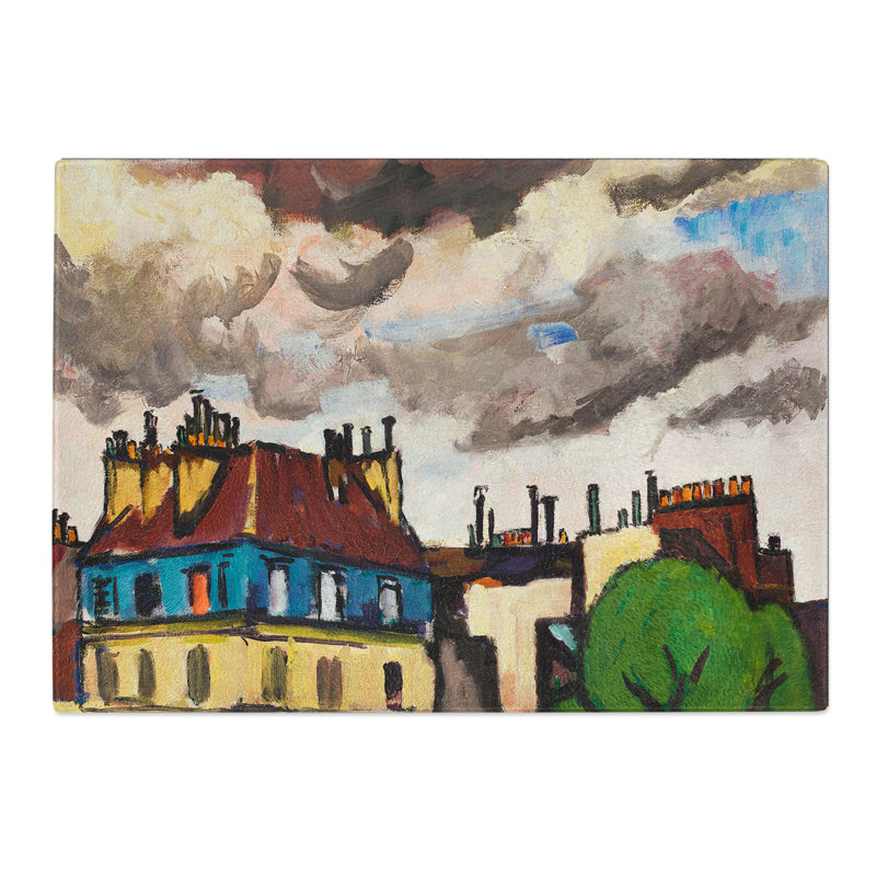 Rooftops and Clouds in Paris by Henry Lyman Sayen Chopping Board, 0.4cm H x 28.5cm W x 39cm L