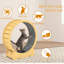 Roue d'exercice moderne en bois pour chat, 46 po