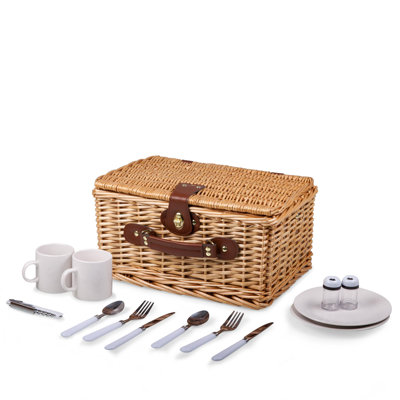 Catalina Wicker Picnic Basket with Outdoor Dining Set