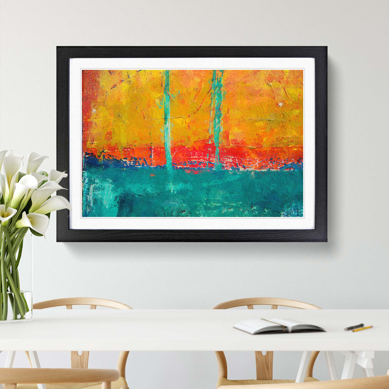 Abstract Vol.340 by S.Johnson - Framed Print, 24cm H x 33cm W x 2cm D, Black Framed