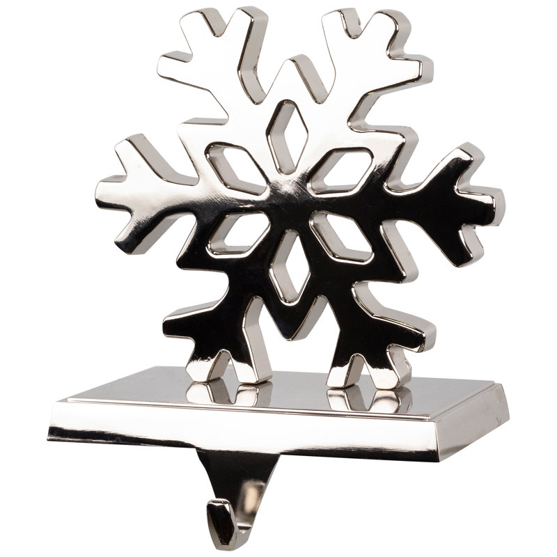Snowflake Metal Christmas Stocking Holder - 5"