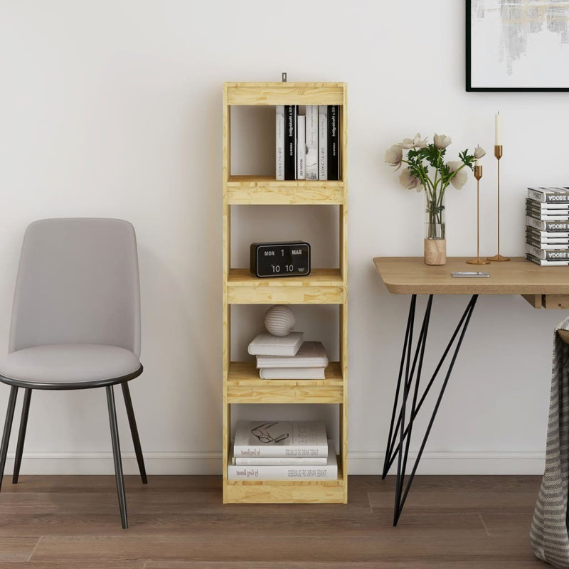 Jamarqus 135.5cm H Solid Wood Standard Bookcase, Brown, 135.5cm H x 40cm W x 30cm D