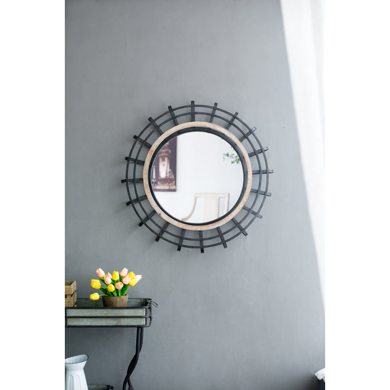 Miroir mural Evelyn - P 31 x 5 po - noir