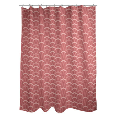 Rideau de douche simple à chevrons
