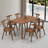 Sierra Rectangular Solid Wood Dining Table Set for 6, Compact Space Design-729284741-728162860