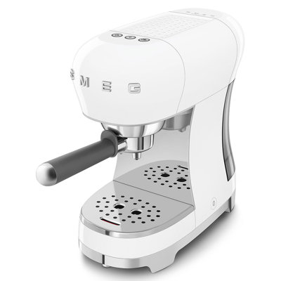 50's Retro Style Manual Espresso Machine in White