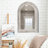 Elegant Arch Wall Mirror With Pine Wood Frame - Washed White And Dark Brown Colors, Versatile Wall-Mounted Or Leaning Design For Bedroom, Entryway, And Living Room Decor-244363421-244363422