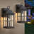 Zanyla 12.5"H Oil Rubbed Bronze Aluminum and Hammered Glass ETL Outdoor Wall Lantern with Dusk to Dawn-1866164748