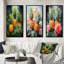 «Pineapples Tropical Dots», 3 pièces sur toile-2117079487-2117079486
