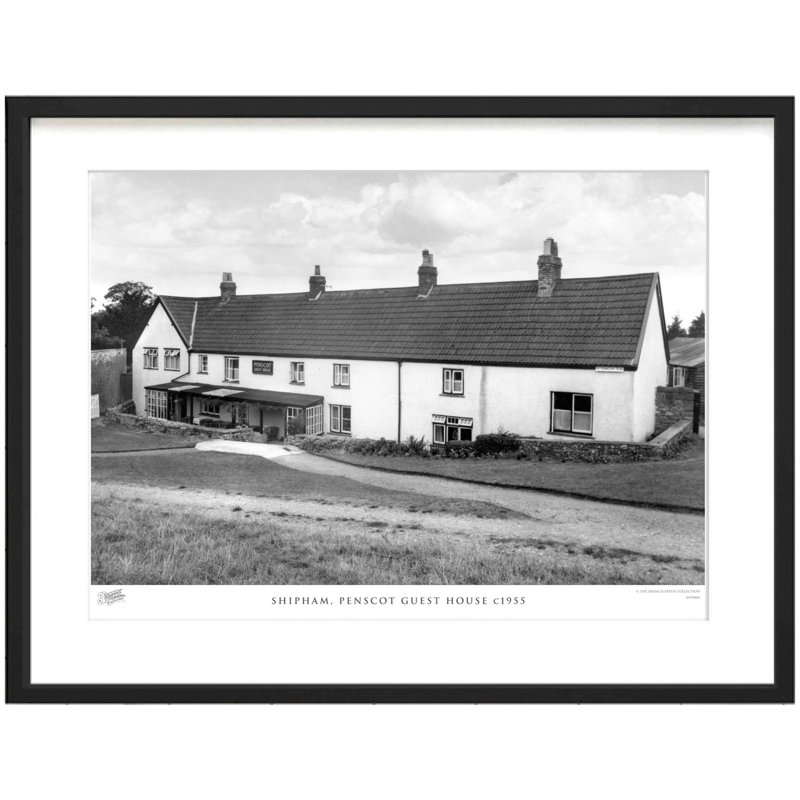 Shipham, Penscot Guest House C1955 - Single Picture Frame Print, 28cm H x 36cm W x 2.3cm D